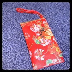Red Floral Clutch